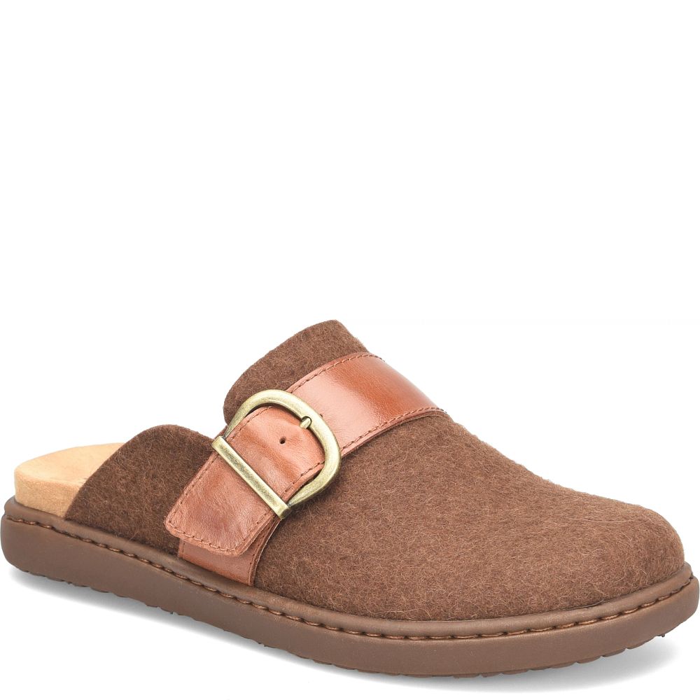 Born Lia Clogs Cognac Felt Combo Product ID-5pcLpBQH