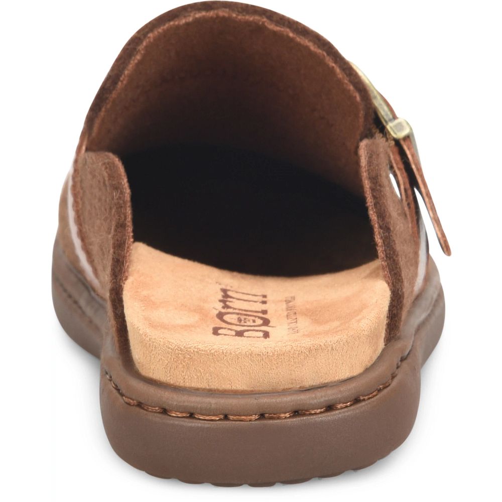 Born Lia Clogs Cognac Felt Combo Product ID-5pcLpBQH