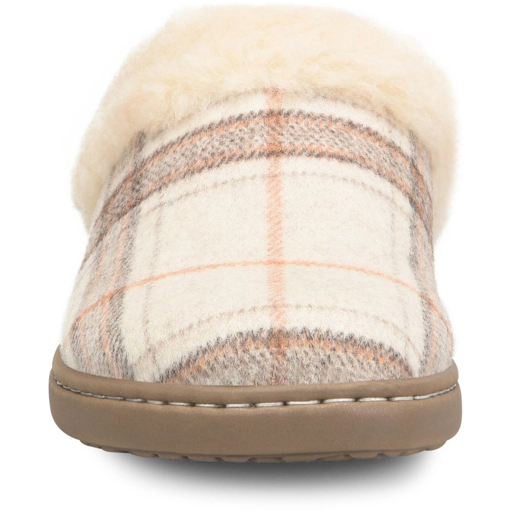 Born Ali Slippers Winter White Plaid Wool Product ID-EV1HQFtU Born Ali Slippers Winter White Plaid Wool Product ID-EV1HQFtU