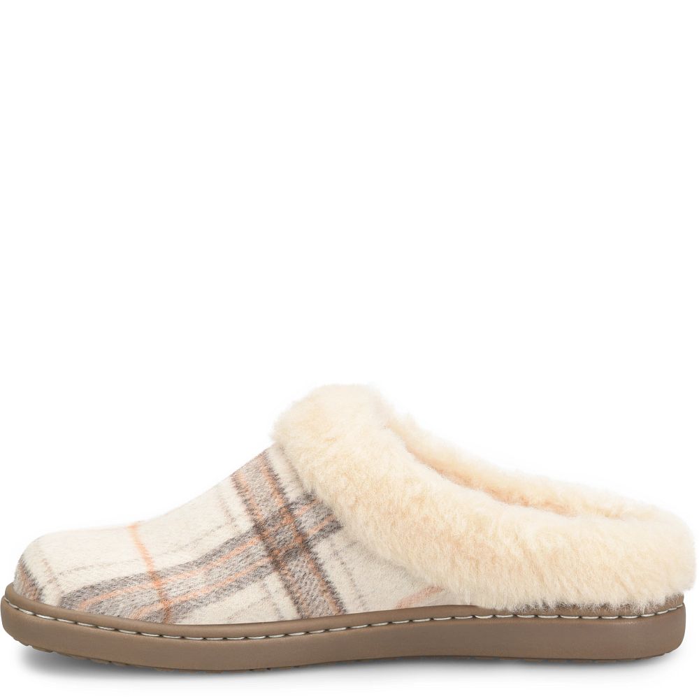 Born Ali Slippers Winter White Plaid Wool Product ID-EV1HQFtU Born Ali Slippers Winter White Plaid Wool Product ID-EV1HQFtU