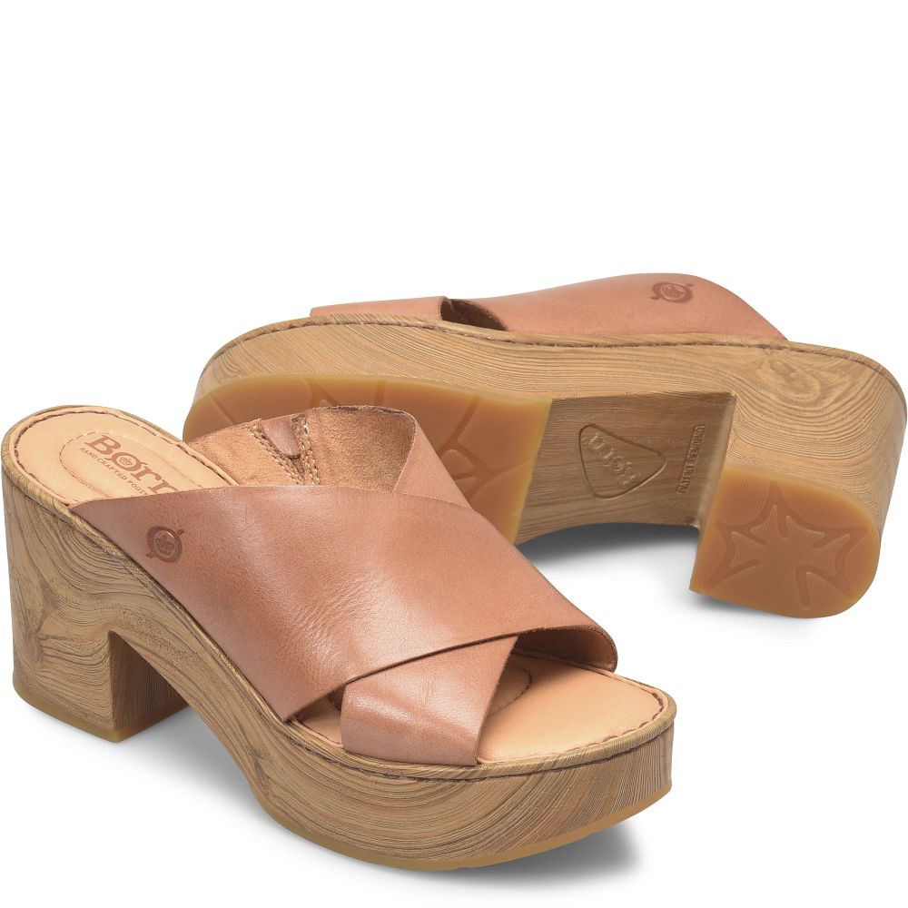 Born Pavia Sandals Brown Almond Product ID-HMT6v6uH