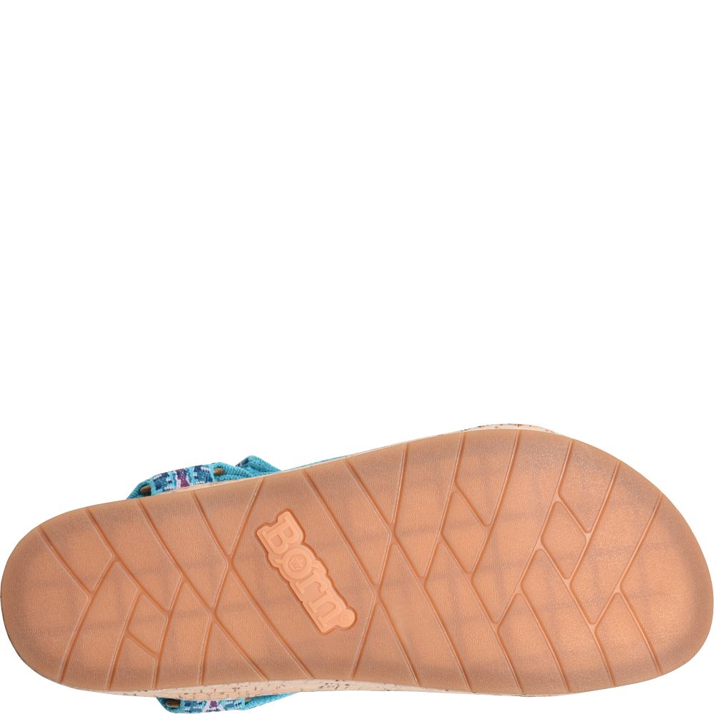 Born Sirena Colors Sandals Turquoise Fabric Product ID-RBYSGdUM