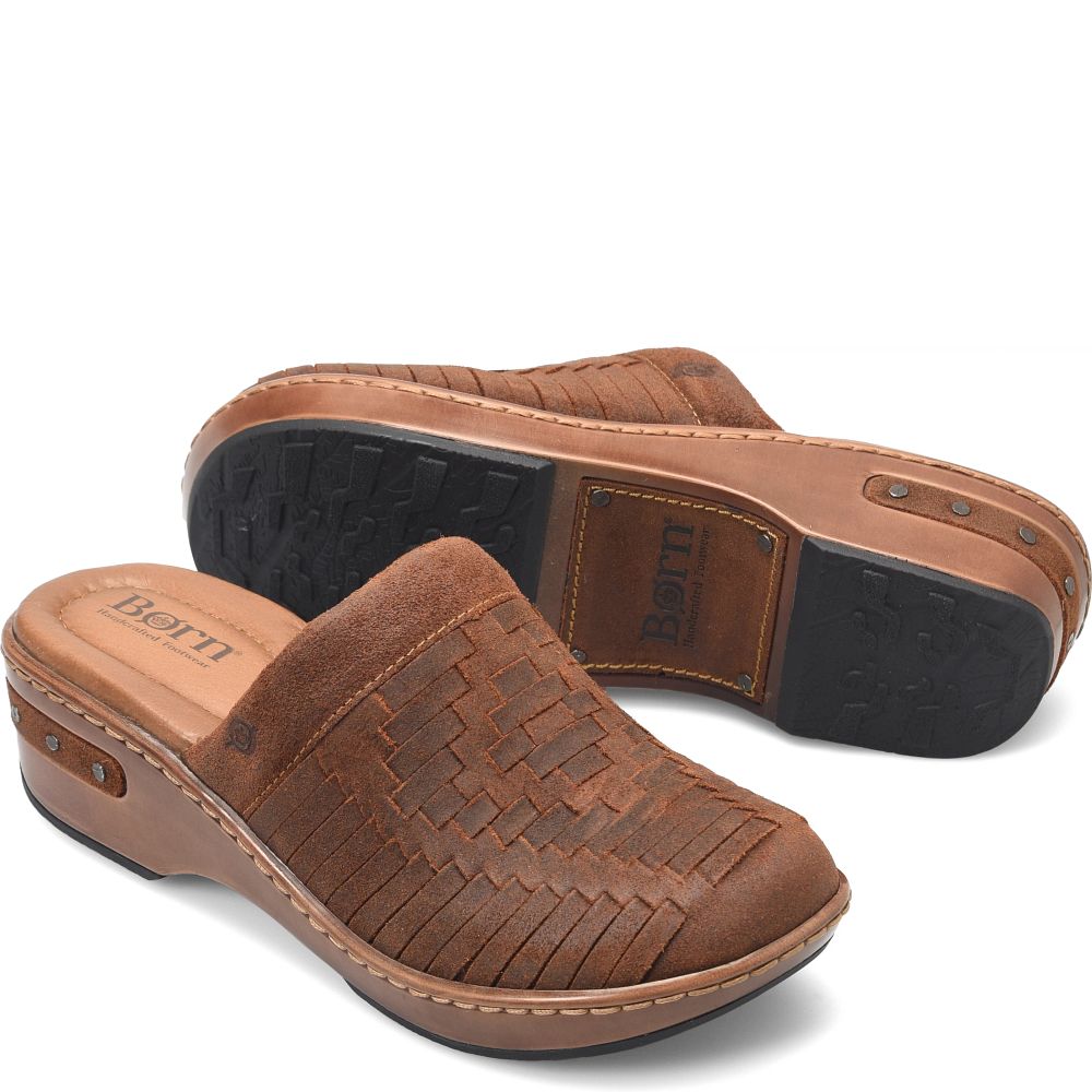 Born Yucatan Distressed Clogs Glazed Ginger Product ID-hOoTFZnh
