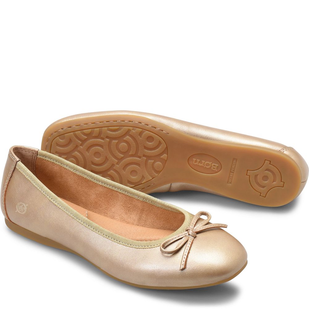 Born Brin Flats Gold Metallic Product ID-hiSwxY6y