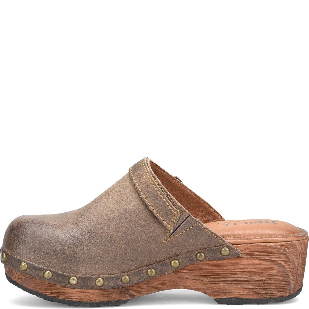 Born Jewel Clogs Taupe Avola Distressed Product ID-q5JMJFfV
