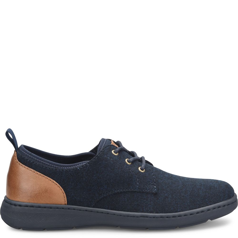 Born Marcus Slip-Ons Navy Wool Combo Product ID-x0tCYA1f