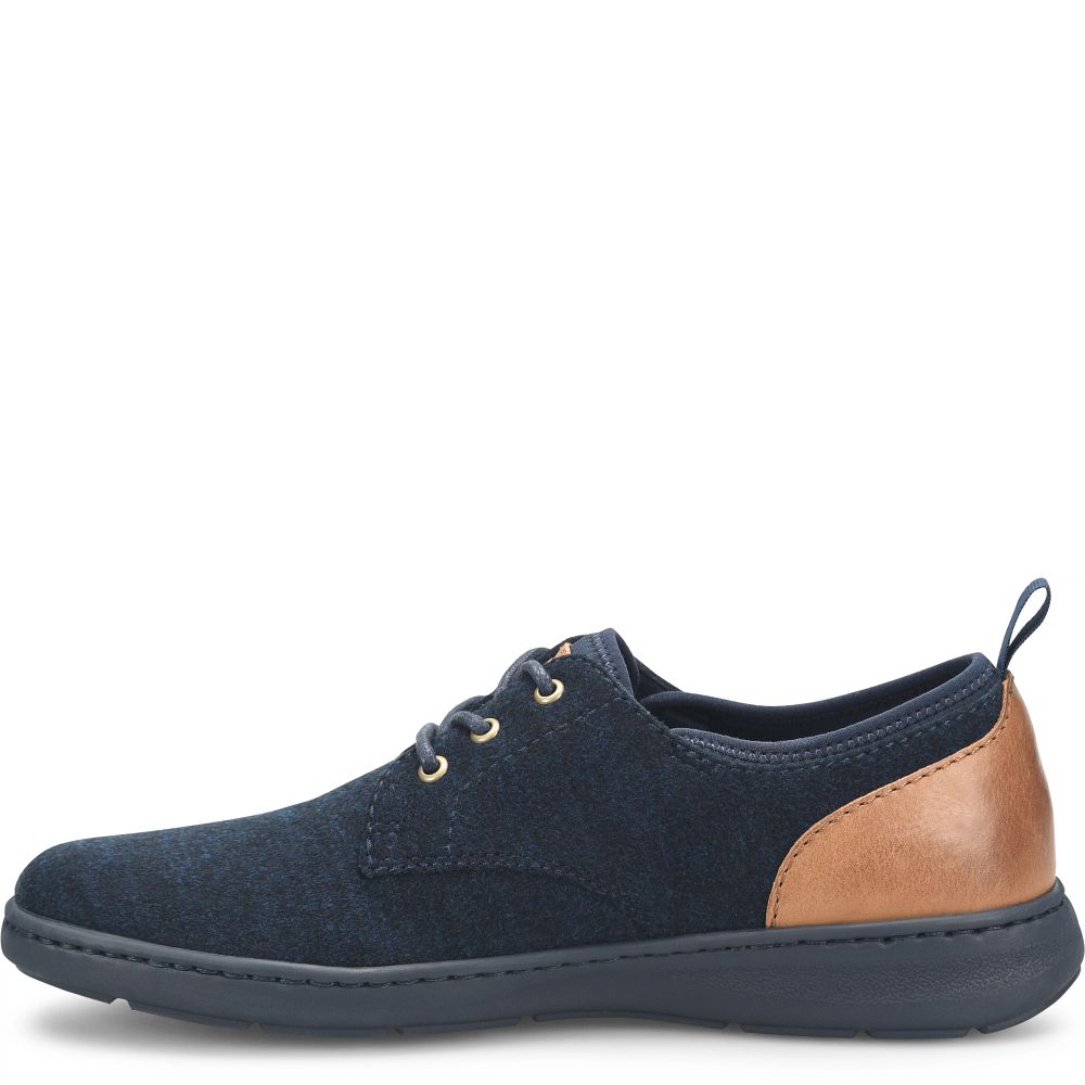 Born Marcus Slip-Ons Navy Wool Combo Product ID-x0tCYA1f